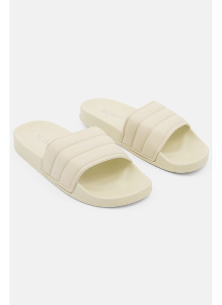 Buy Women Fashion Lady Open Toe Slide Slippers, Beige in Saudi Arabia