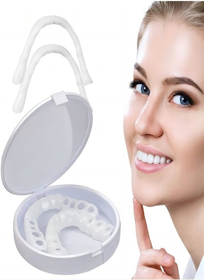 Buy Teeth Veneers Anti-true Braces Snap On Smile Teeth Whitening Denture Teeth Comfortable Veneer Cover Teeth in UAE