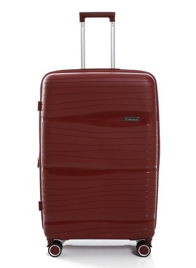 اشتري CROSSLAND Burgundy Trolley Luggage,TSA Lock , Expandable Double Zipper في مصر