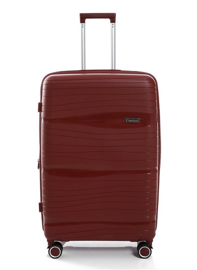 اشتري CROSSLAND Burgundy Trolley Luggage,TSA Lock , Expandable Double Zipper في مصر