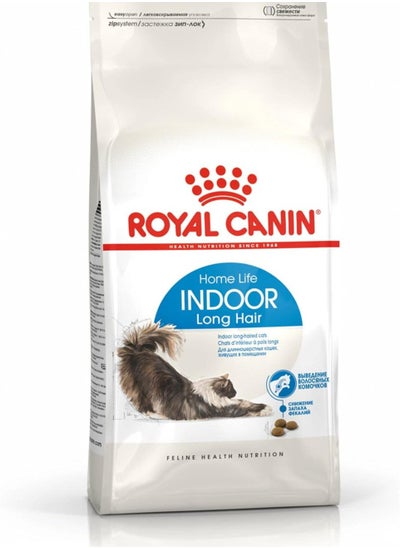 Buy Royal Canin FHN Feline Health Nutrition Indoor Long Hair 2kg Cat Dry Food in UAE