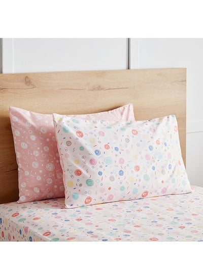 اشتري Nora Doodle 2-Piece Microfiber Pillow Cover Set 75 x 50 cm في الامارات