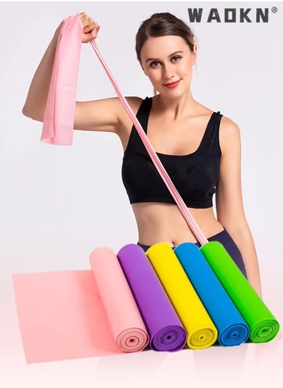 Buy 5-Piece Resistance Bands Elastic Exercise Bands Set Physical Therapy Tension Band Recovery Band Workout Strength Training Bands for Yoga Pilates Rehab Fitness Strength Training in UAE