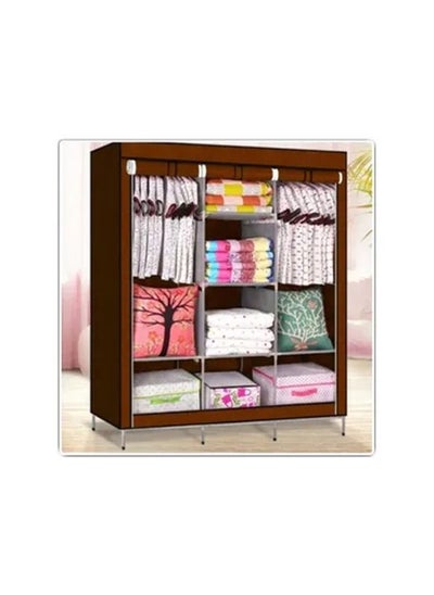 Buy Fabric Wardrobe Organizer Brown in Saudi Arabia