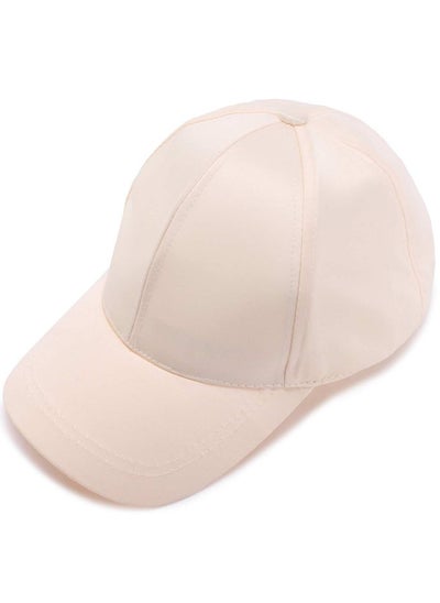 Buy Beige Satin Baseball Cap in UAE