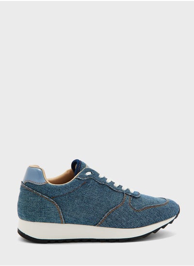 Buy Denim Lace Up Sneaker in UAE