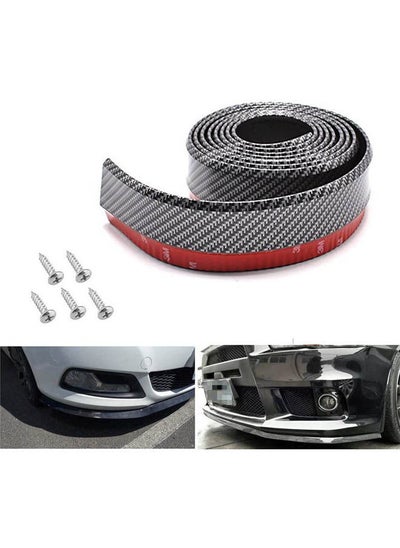 Buy Universal Front Bumper Spoiler, 8.2Ft- Universal Carbon Fiber Front Bumper Lip Strip Splitter Spoiler in Egypt