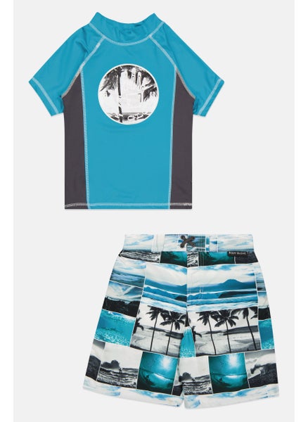 اشتري Kids Boy 2 Pcs Swimwear Set, Blue في الامارات