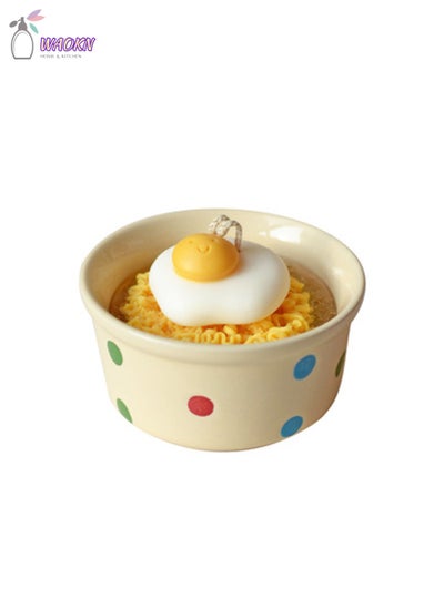 Buy Egg Instant Noodles Simulation Aromatherapy Candle, Creative Soybean Wax Aromatherapy Gift, White Peach Oolong in Saudi Arabia