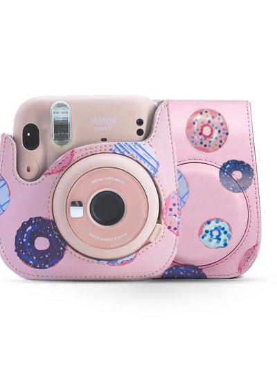 اشتري Case for Fujifilm Instax Mini 11/12 Case PU Leather Instant Camera Cover with Adjustable Strap [ Designed Cover for Fujifilm Instax Mini 11/12 Instant Camera Bag ] -Rings في الامارات