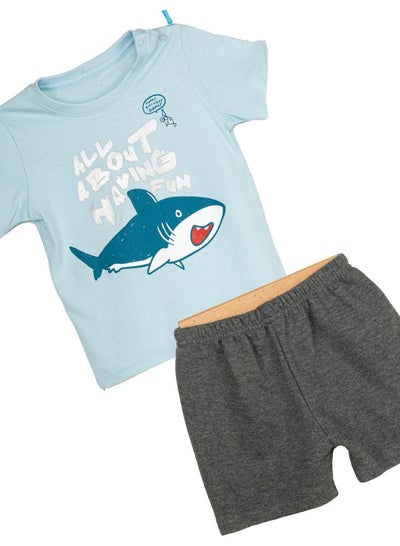 Buy Baby Boys T-shirt & Short Set Shark Print set in Egypt