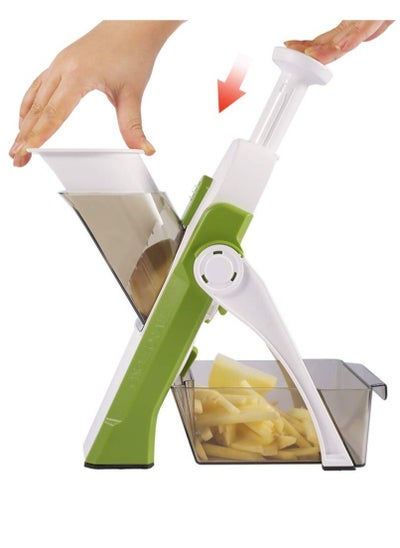 اشتري Adjustable Slicer,slicer vegetable cutter，Mandoline Slicer,Vegetable Slicer, Food Chopper,Vegetable Cutter,Quick Dicer Fruit French Fry في الامارات