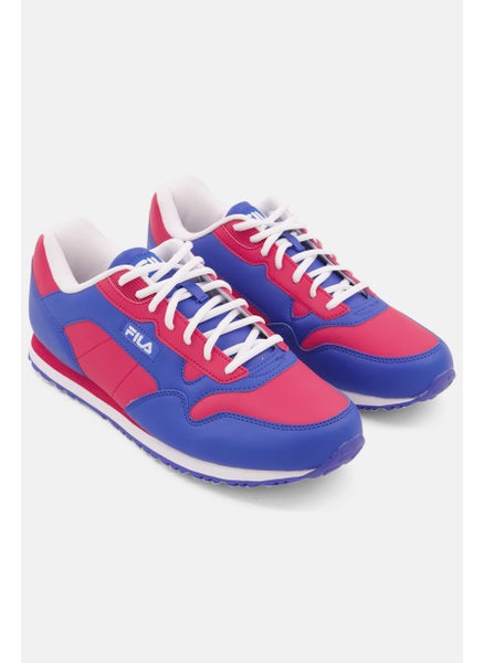 اشتري Men Cress Color Block Lace Up Sport Shoes, Red/Blue في السعودية