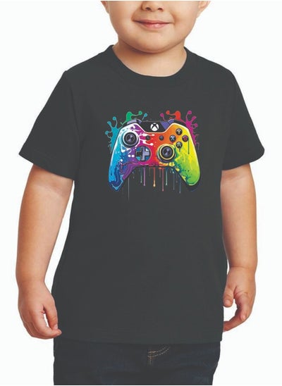 Buy Boys Black Colour Drip T-Shirt - Round Neck Short Sleeve T-Shirt - Soft and Comfortable Kids Boys Tshirt - Perfect for Everyday Wear in UAE