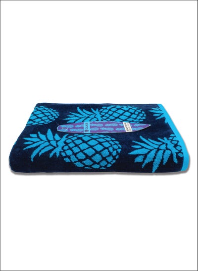 Buy BEACH TOWEL - Cotton Beach Towel, Beach Blanket 90Cm x 170Cm 400GSM - Pineapple Design in UAE