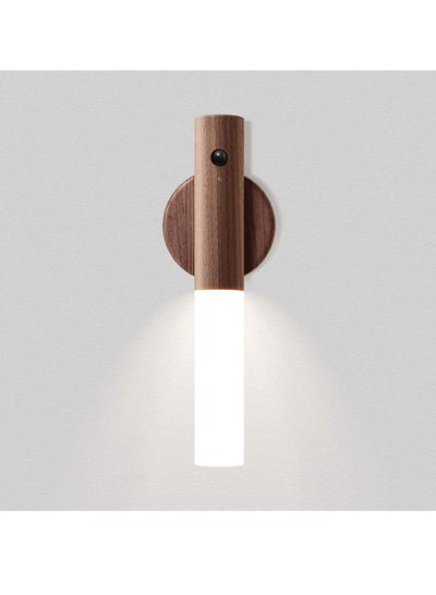 Buy Motion Sensor Night Light Smart LED Light Sensing Distance 4M for Bedroom Children Room Walnut Wood in Saudi Arabia