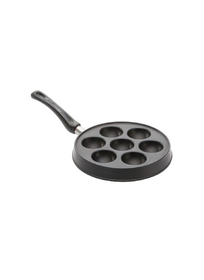 Buy 7-Cavity Danish Ebelskiver Pan Black 1 x 2.13 x 2.13 Inch 01740 in Saudi Arabia