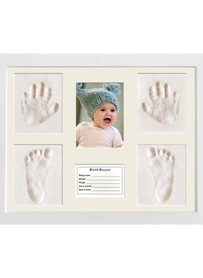 Buy Baby Clay Handprint Footprint Kit Picture Frame, Perfect for Baby Gifts, Memory Photo Frame - Newborn Baby Keepsake Frames Plaster Kit Photo Frame in UAE