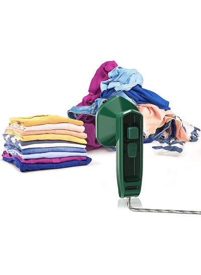 Buy Steam Iron Green Mini Handheld Steam Iron Household Portable Durable Steam Iron for Housewife Wife Girlfriend in UAE