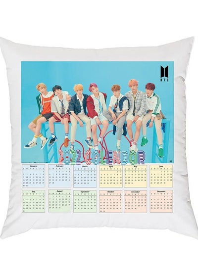 Buy BTS  Band Printed Decorative Calendar Pillow in UAE