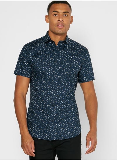 Buy Floral Print Slim Fit Shirt in Saudi Arabia