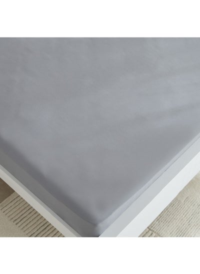 Buy Derby Solid Microfiber Olympic Queen Fitted Sheet 160 X 200 X 25 Cm in Saudi Arabia