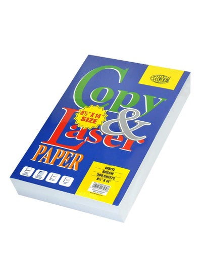 Buy FIS Copy & Laser Photocopy Paper, 500 Sheets, White, 80GSM, 8.5 x 14 Inch Size - FSPW8.5X14NE in UAE