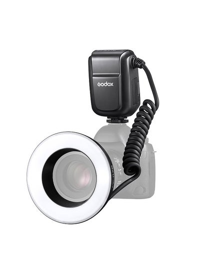 اشتري Godox MF-R76 Universal Macro Ring Flash Light GN14 10 Levels Adjustable Brightness with 8pcs Adapter Ring Large Capacity Battery Replacement في السعودية