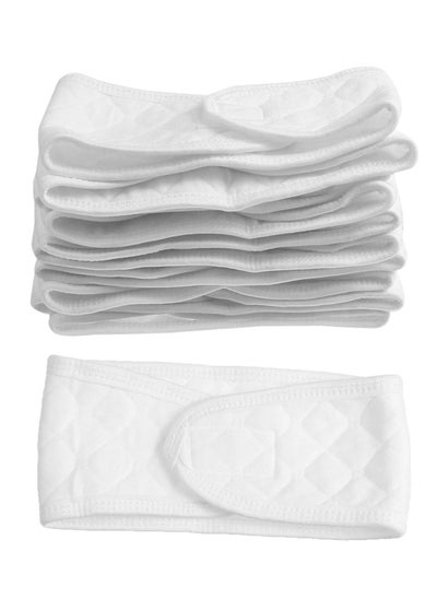 Buy Baby Umbilical Cord Belly Band Cotton Umbilical Cord Suitable for Newborn Babies 10Pcs (White) in UAE