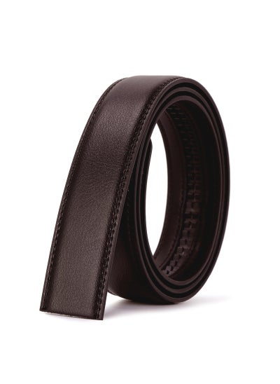 Buy Mens Genuine Leather Belt with Automatic BuckleBrown Brown in UAE