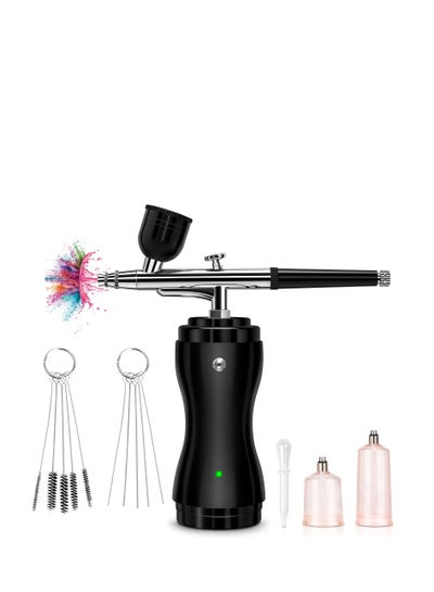 Airbrush Kit with Compressor 30psi Air Brush Gun Rechargeable Portable Handheld Cordless Airbrush for Nail Art, Painting, Cake Decor, Cookie, Mode, M