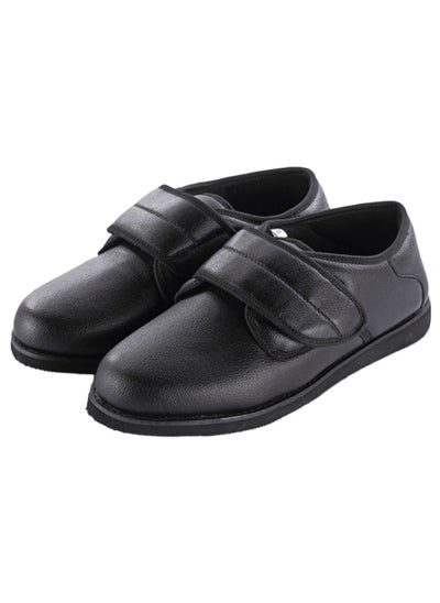 Buy Medical shoes for diabetics and swelling of the foot high quality leather - size  46, Black in Egypt