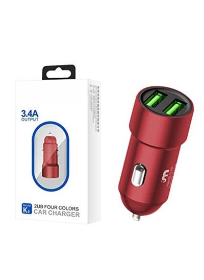 اشتري AL RAID Super Fast Car Charger 3.4A Fast Charge Dual Port USB Car Power Converter Metal Car Charging Head for I Phone HUAWEI XIAO VIVO All Phone Models في الامارات