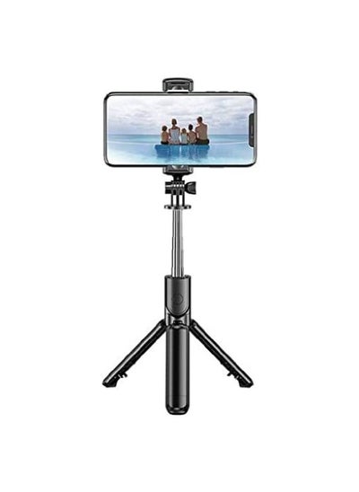 Buy Mini Selfie Stick for Smartphones Camera Black in UAE