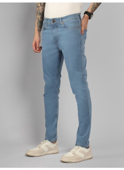 اشتري Men’s Relaxed Fit Light Fade Blue Jeans – Comfortable and Trendy في الامارات