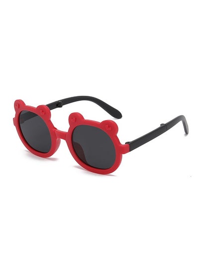 اشتري Summer round frame UV protection children's sunglasses Red في السعودية
