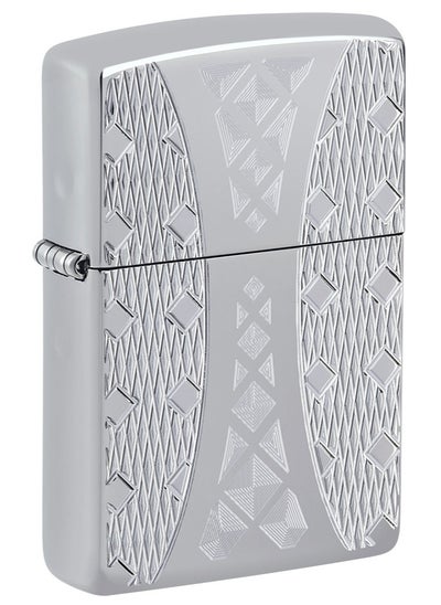 اشتري Zippo AE400241 167 Diamonds Armor High Polish Chrome Windproof Lighter في الامارات