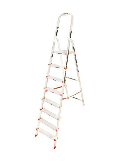 Buy Eurostar 108 Aluminum 7-Step + Platform Ladder (Silver) in UAE