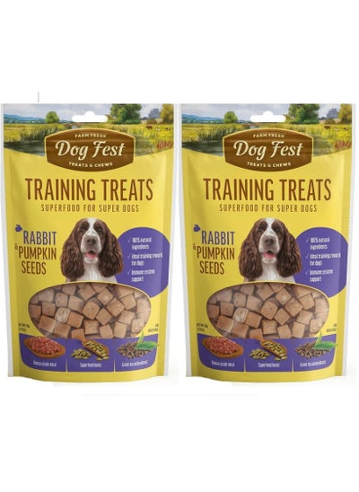 Buy Training Treats Rabbit And Pumpkin Seeds Boost Immune System For Dogs 2X90g in UAE