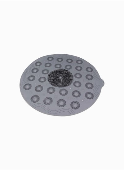 Buy Bathroom Shower Mat, Non-Slip Silicone Foot Massage Bath Mat with Suction Cups, Anti-Slip Safety Foot Scrubber Pad, Bath Tub Shower Mat Non-Slip and Latex Free, Bathtub Mat with Suction Cups in UAE