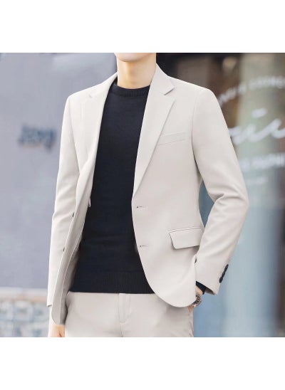 Buy Trendy loose light mature Western clothing Net red coat 2022 summer thin Ruan handsome casual suit topKhaki Khaki in UAE