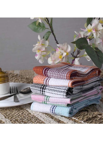 Buy 4-Piece Multi Purpose Fabric Highly Absorbent Quick Dry Kitchen For Every Day Cleaning Towel Set 45x70 cm in UAE