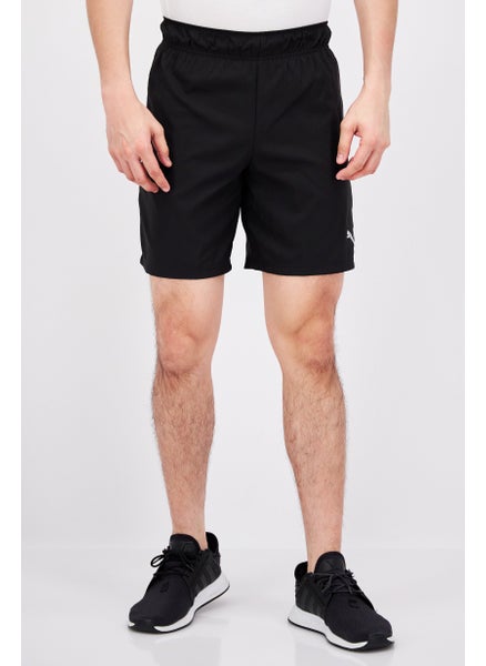 Buy Men Sportswear Fit Brand Logo Running Shorts, Black in UAE