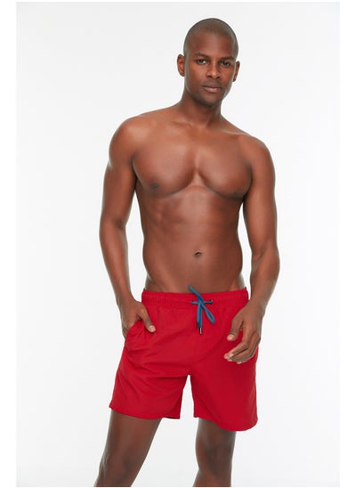 Buy Red Men's Basic Standard Size Sea Shorts in Egypt