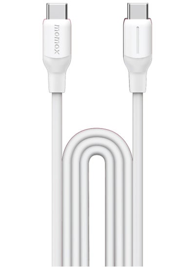 Buy 1-Link Flow [60W] USB-C to USB-C Cable 1.2 meter [MFI Certified] Fast Charge PD 3.0 - White in UAE