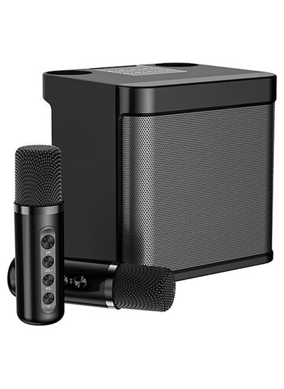 Buy YS-203 100W high power wireless family party Bluetooth speaker portable dual microphone outlet karaoke subwoofer stereo boombox in UAE