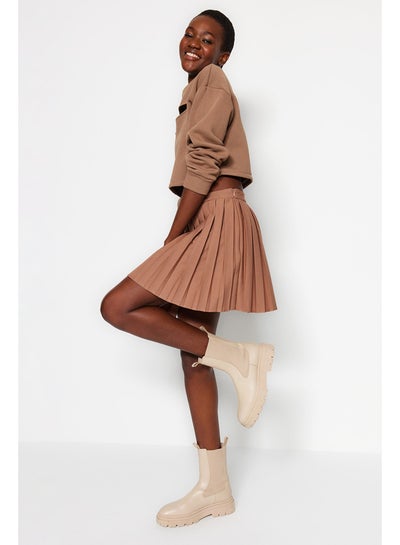 Buy Skirt - Brown - Mini in Egypt