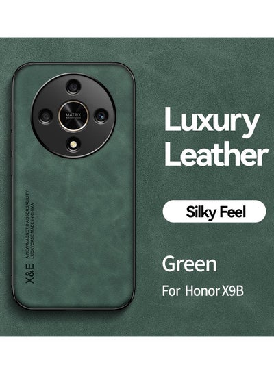 Buy Case for Honor X9b 5G 6.78 inch Cover Bumper Built-in Metal Plate Green in Saudi Arabia