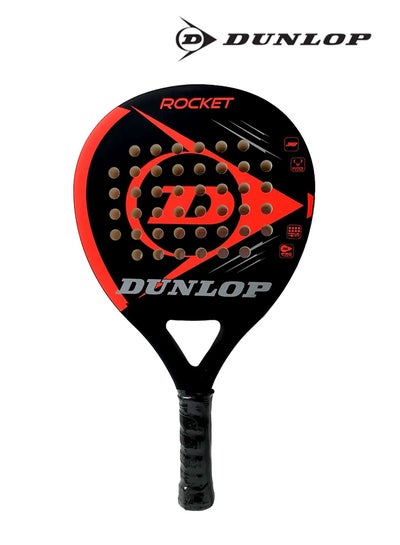 اشتري Dunlop Rocket Red Padel Racket - Carbon Fiber Frame, Diamond-Shaped Head, and Ergonomic Handle for Beginner and Advanced Players في الامارات