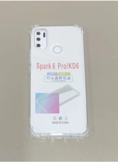 اشتري جراب شفاف واقٍ لهاتف Spark 6 Pro / KD6 لهاتف Tecno Spark 6 Pro Clear في الامارات